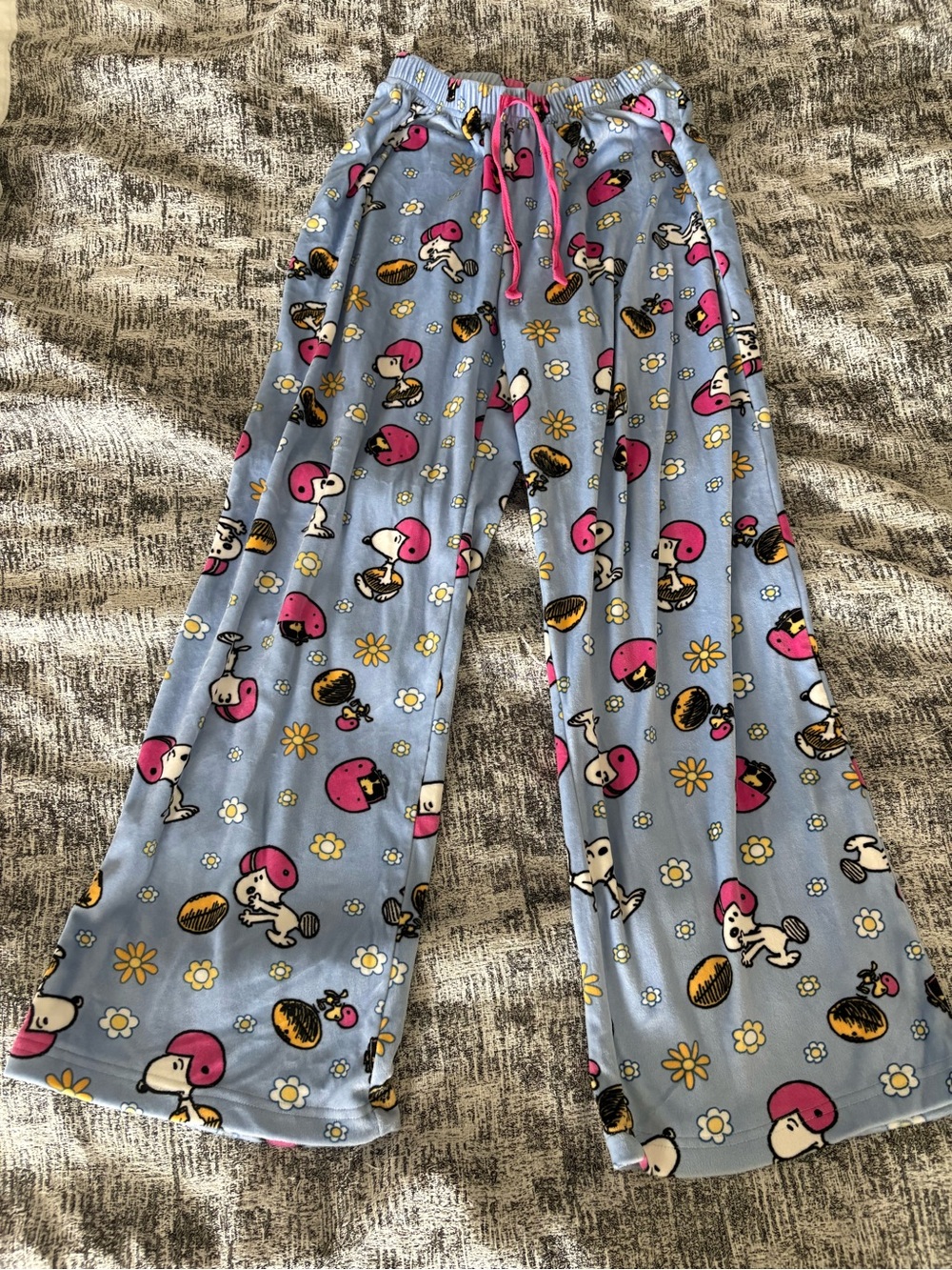 Peanuts Football Snoopy Pajama Pants Size Small